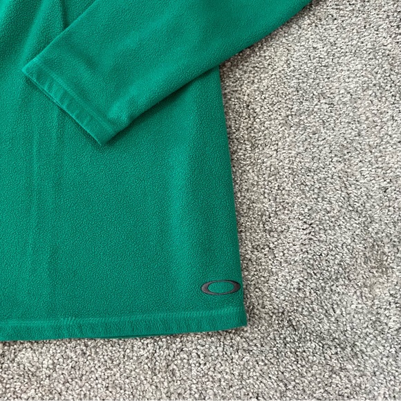 Vintage Oakley jacket womens medium green fleece pullover skater streetwear Y2K - Picture 3 of 11